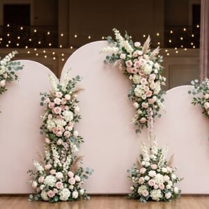 Chiara Arched Backdrop Wall Set – Luxe Silk Florals