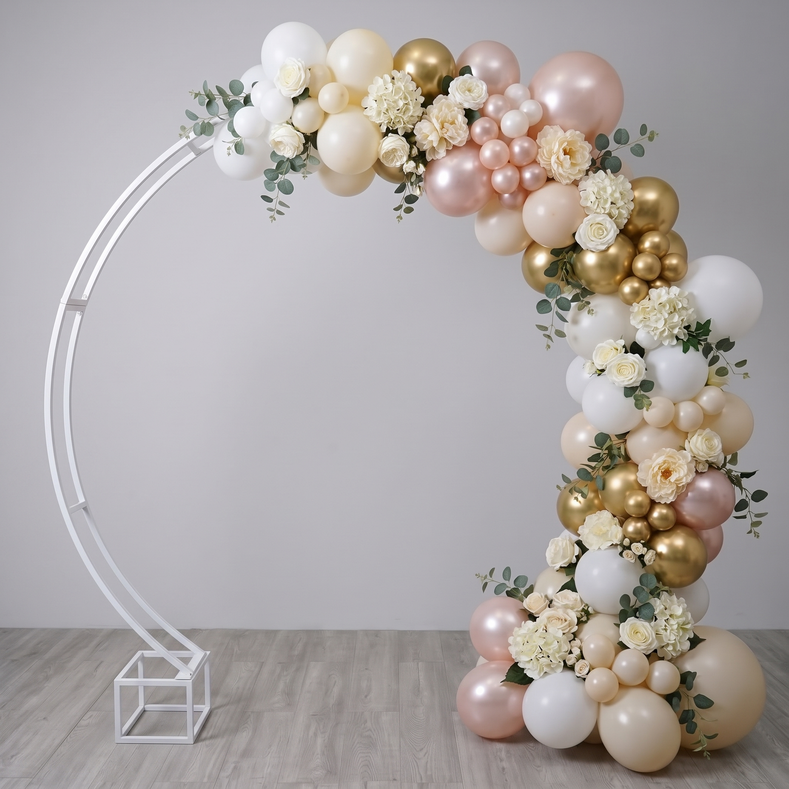 Round Circle Arch – Luxe Floral & Balloon Installation (7.5ft) - Image 13