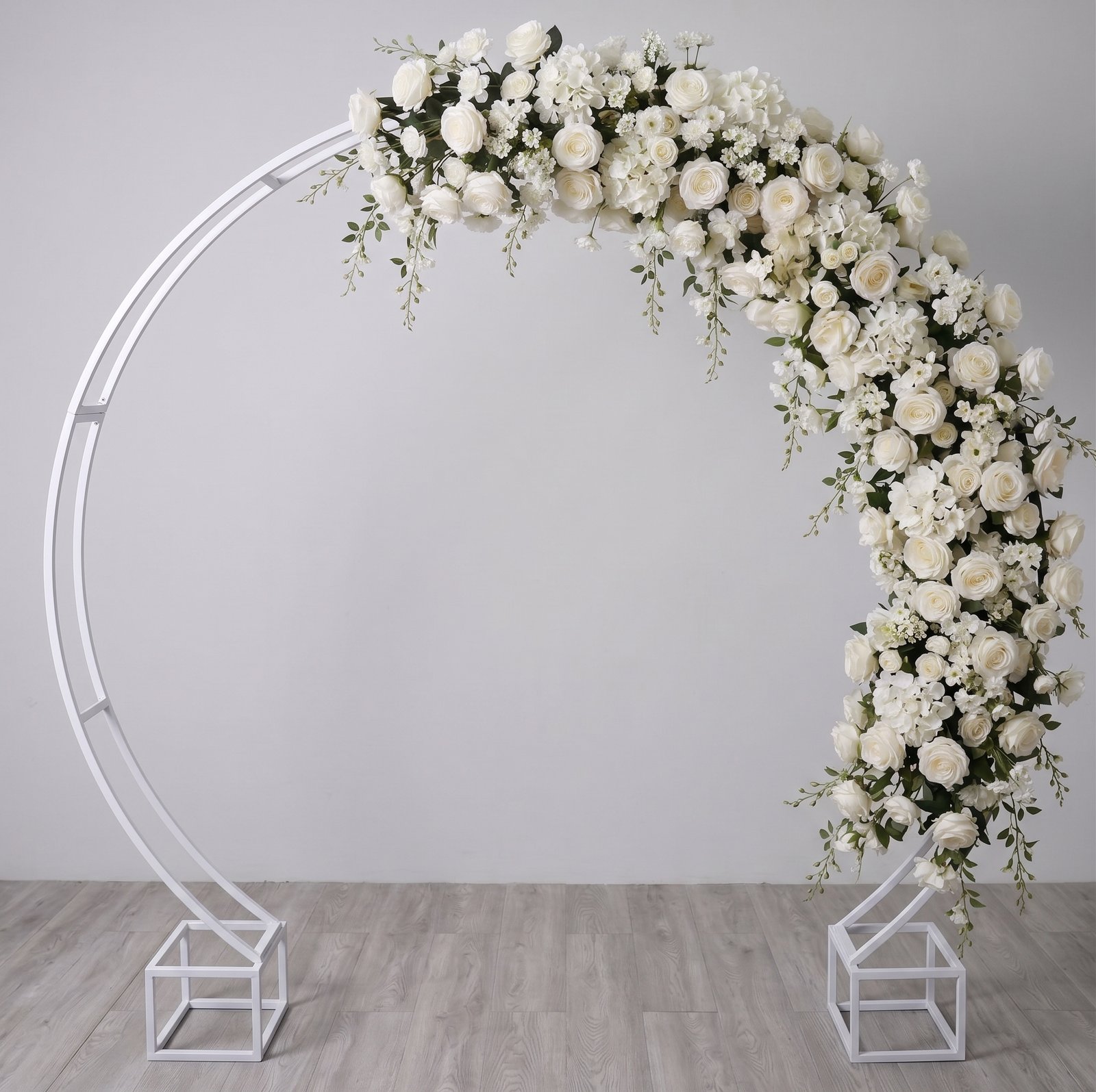 Classic White Arch with Silk Florals