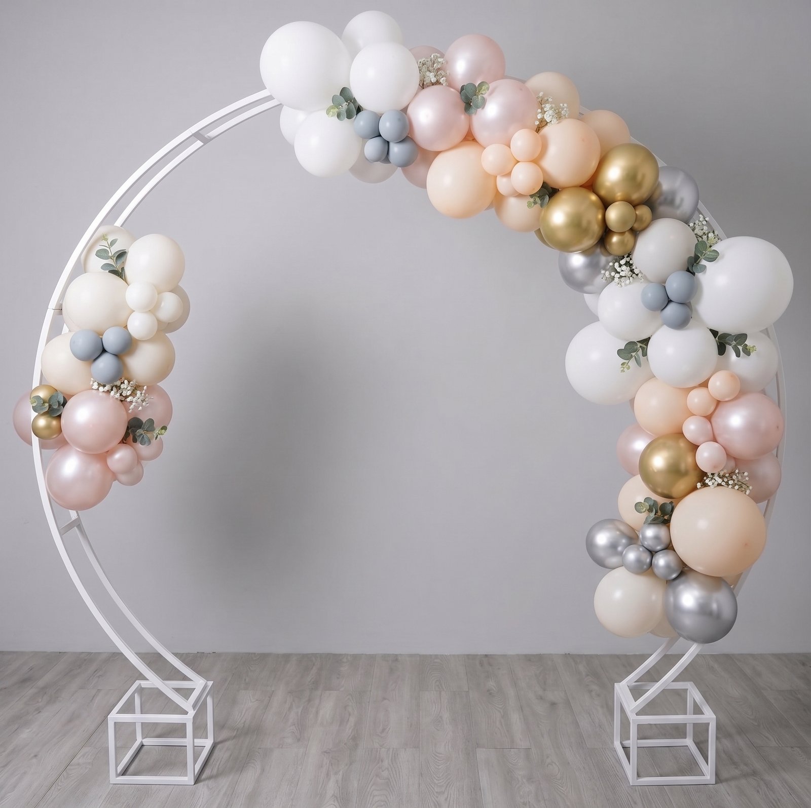 Round Circle Arch – Luxe Floral & Balloon Installation (7.5ft) - Image 9
