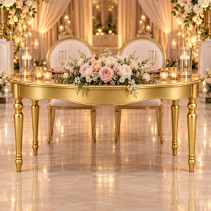 Gold Sweetheart Table