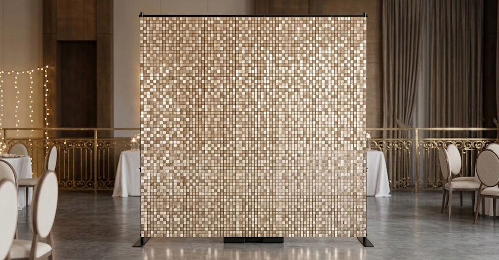 Luxury Shimmer Sequin Wall – Base Wall Only (8x8ft)