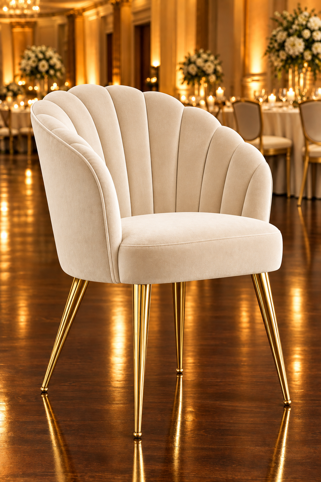 Gold Frame Acrylic Medallion Chair - Image 6
