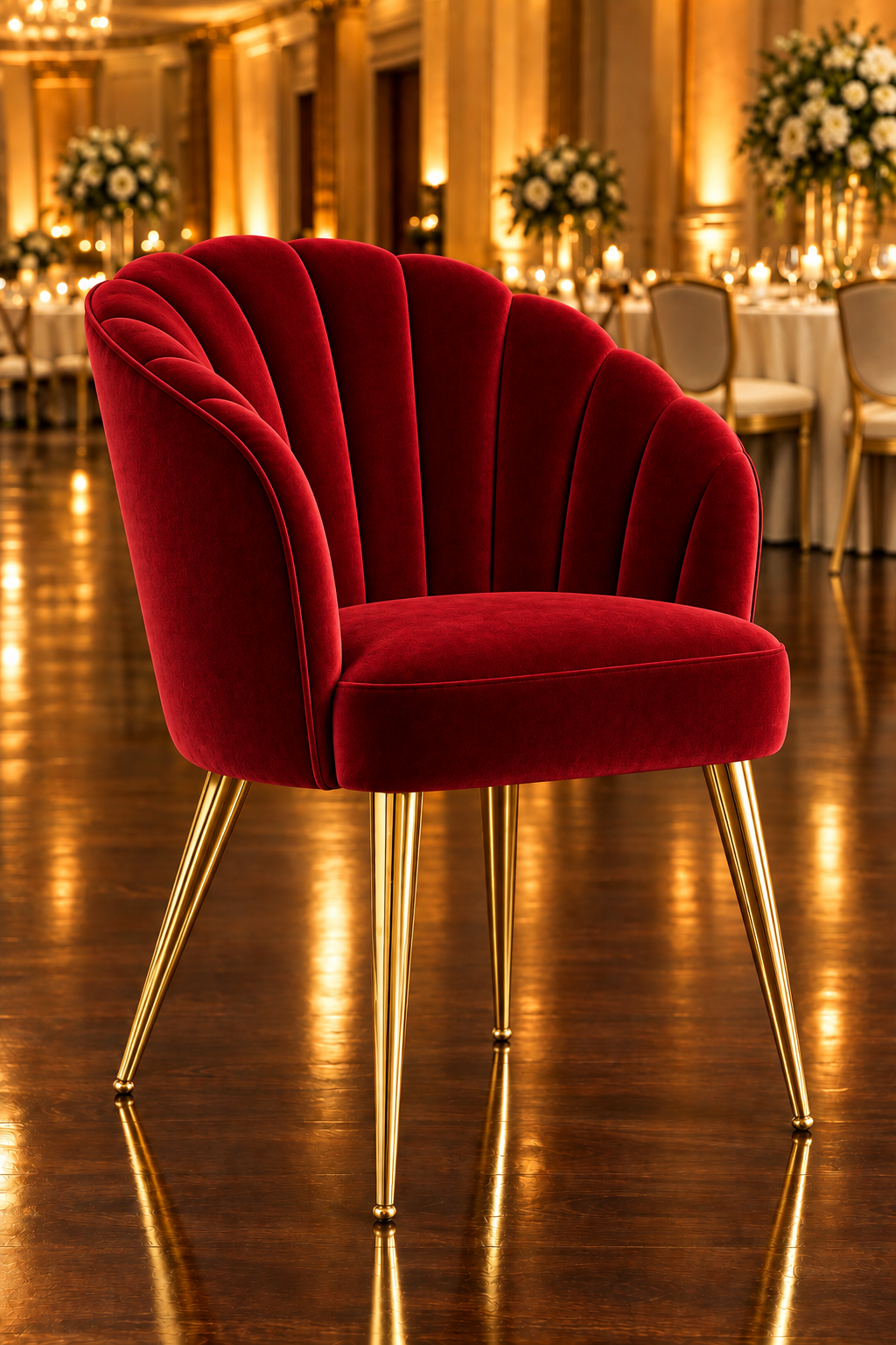 Gold Frame Acrylic Medallion Chair - Image 7