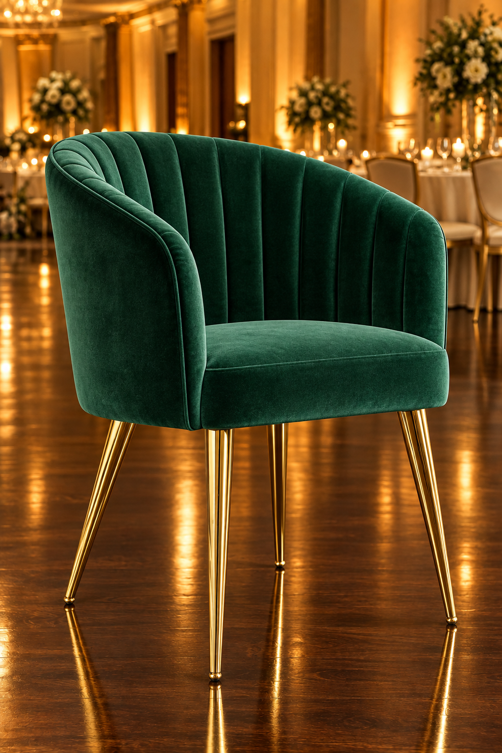 Gold Frame Acrylic Medallion Chair - Image 5