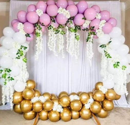 Round Circle Arch – Luxe Floral & Balloon Installation (7.5ft) - Image 15