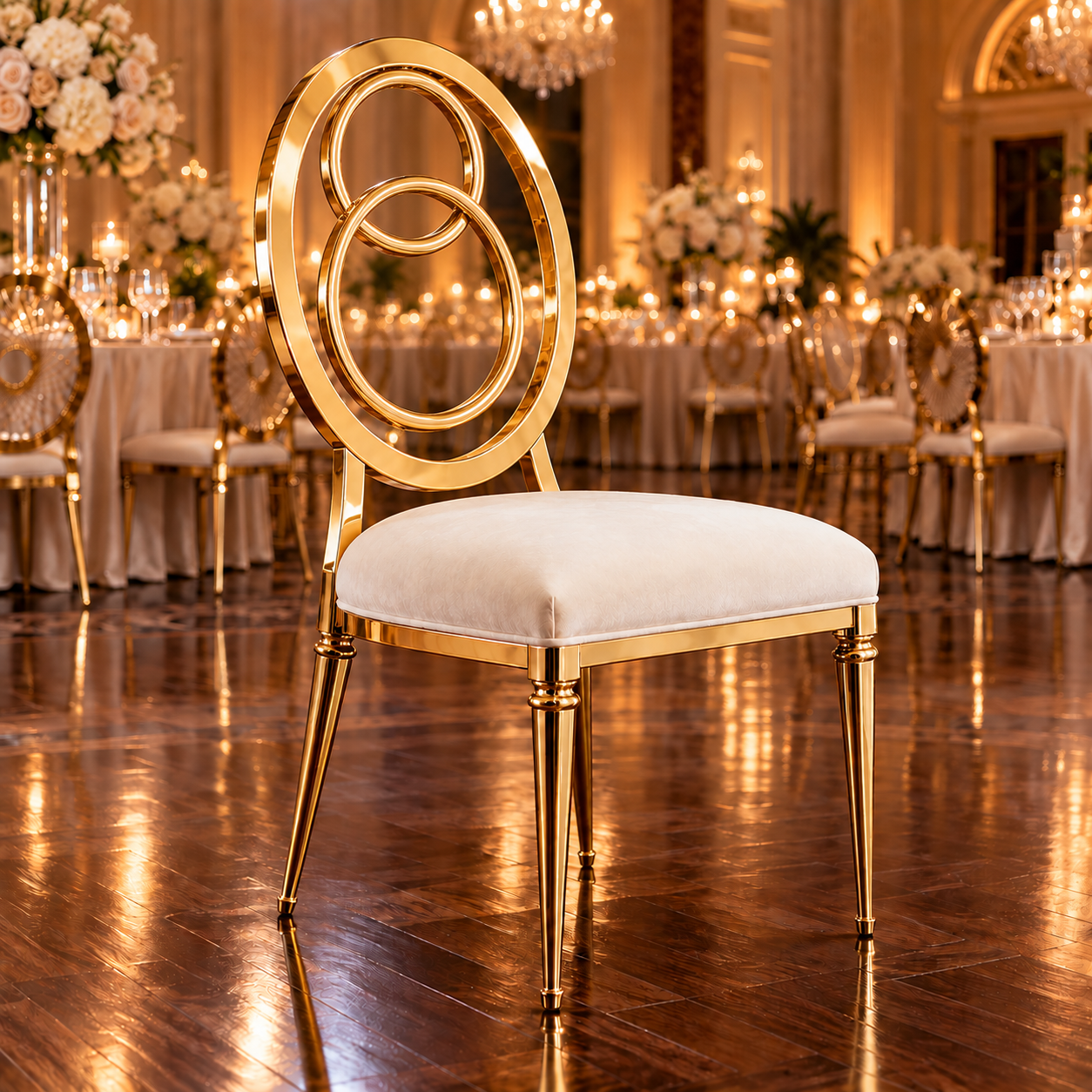 Royal Gold Concentric Ring Dior Chair