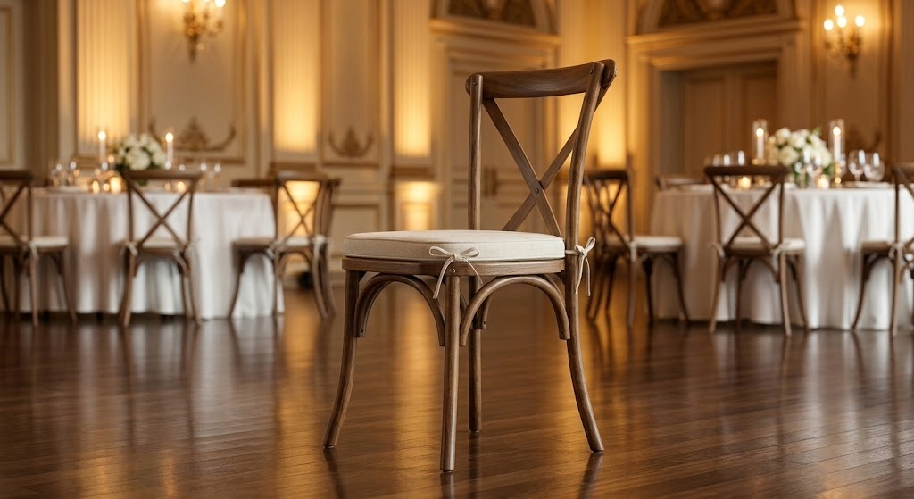Gold Frame Acrylic Medallion Chair - Image 10