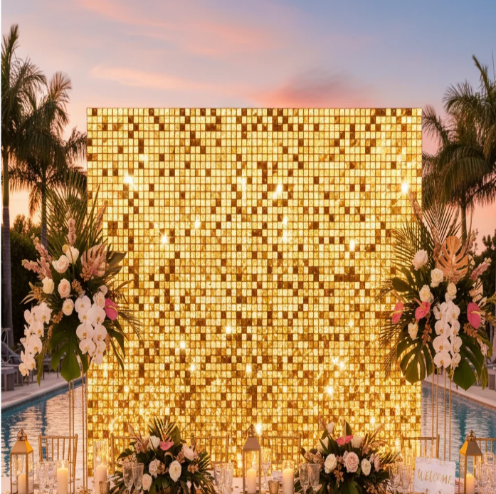 Luxury Shimmer Sequin Wall – Base Wall Only (8x8ft) - Image 4
