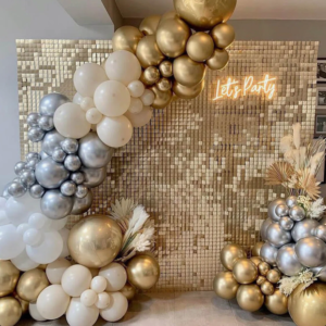 Luxury Shimmer Sequin Wall – Complete Glam Package