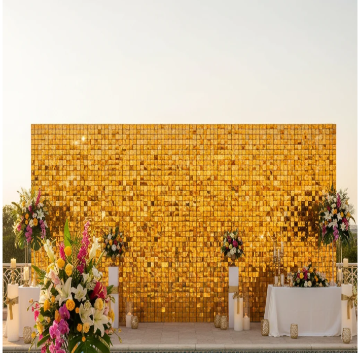 Luxury Shimmer Sequin Wall – Base Wall Only (8x8ft) - Image 7
