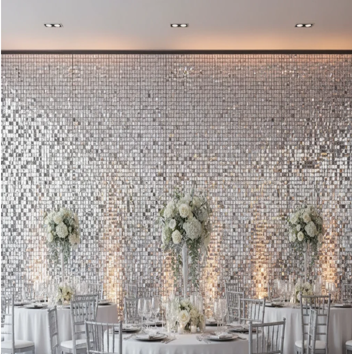 Luxury Shimmer Sequin Wall – Base Wall Only (8x8ft) - Image 8