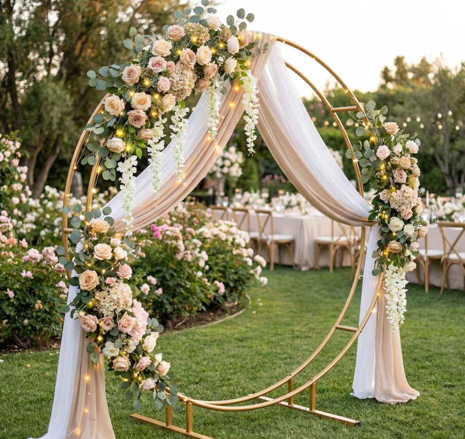 Round Circle Arch – Luxe Floral & Balloon Installation (7.5ft) - Image 4