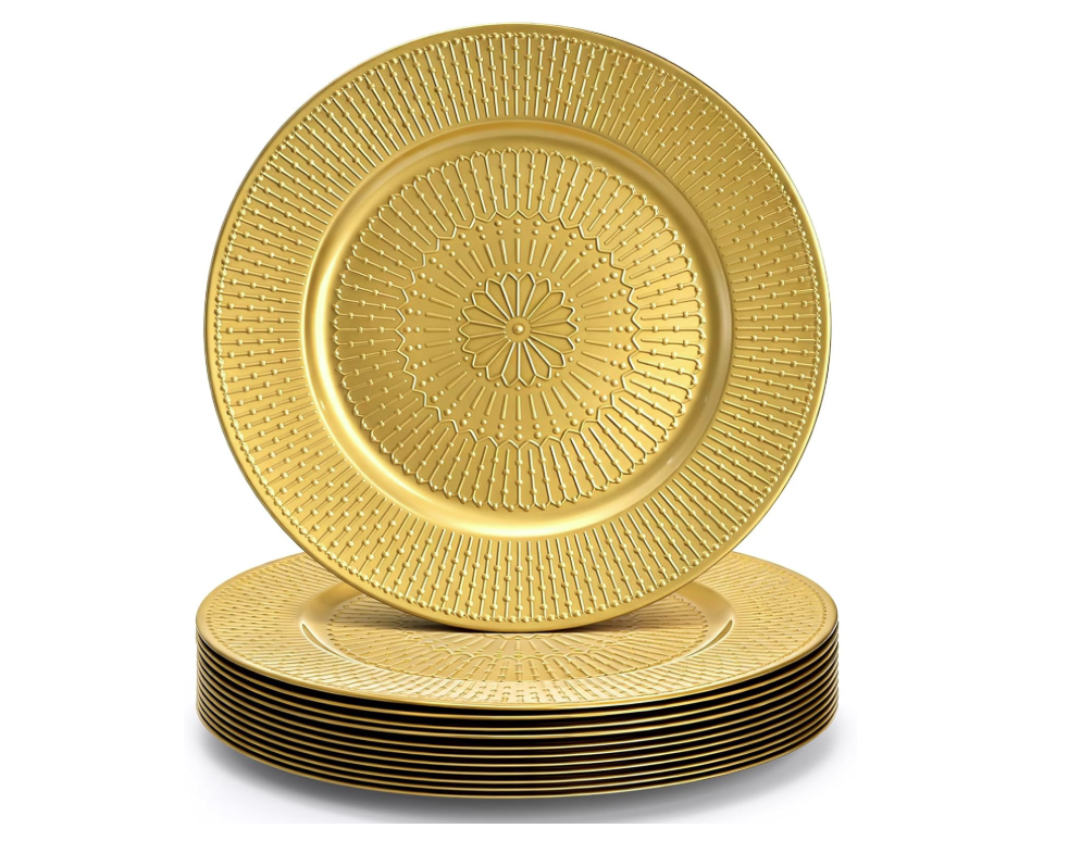 Gold Textured Charger Plate