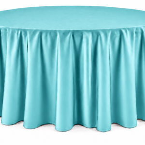 Aqua Floor-Length Round Tablecloth