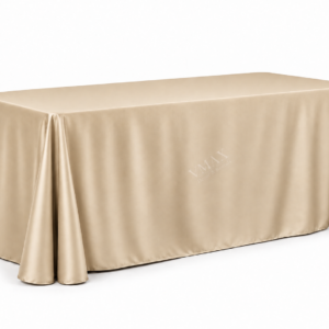 Beige Rectangular Floor-Length Tablecloth