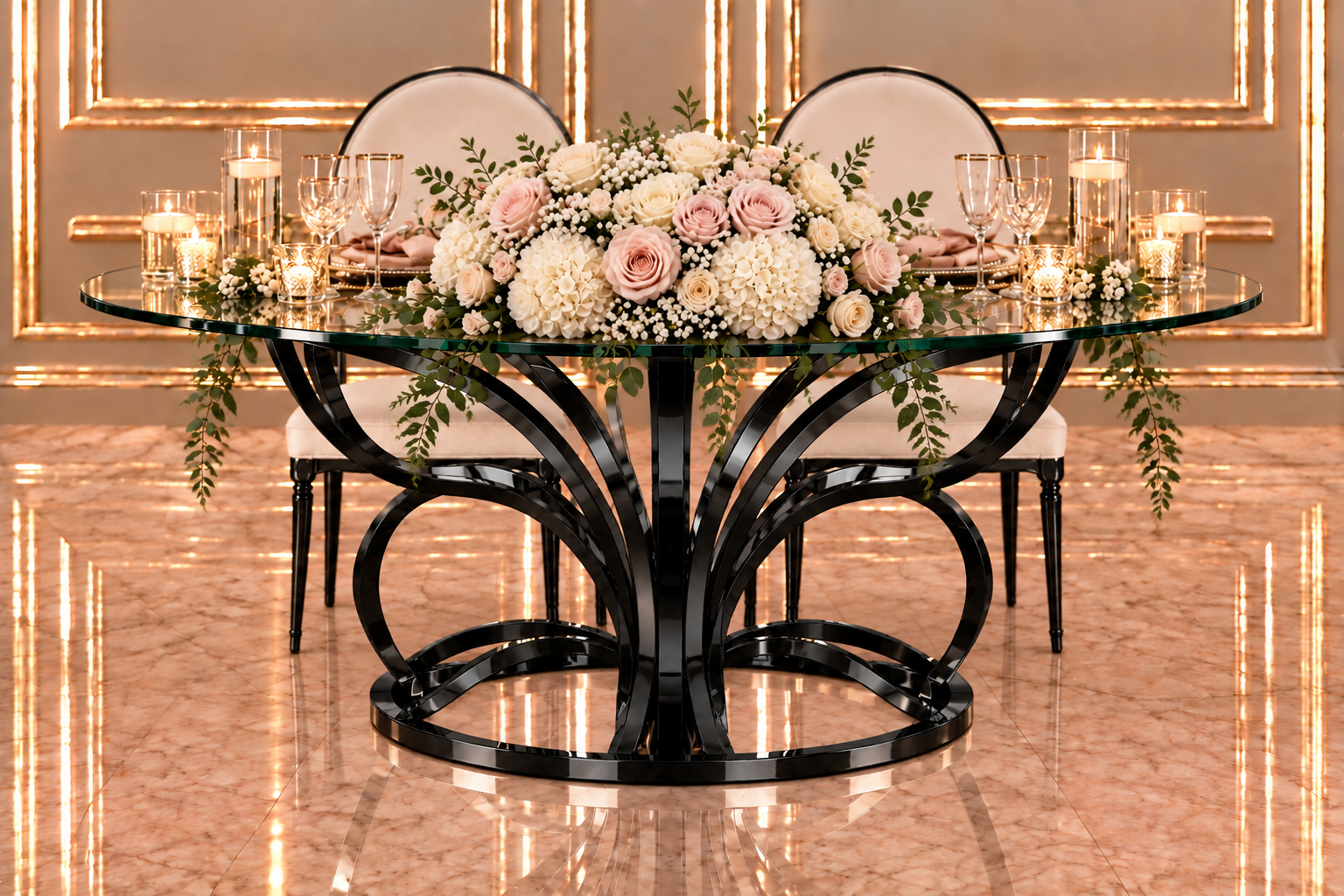 Black Butterfly Sweetheart Table
