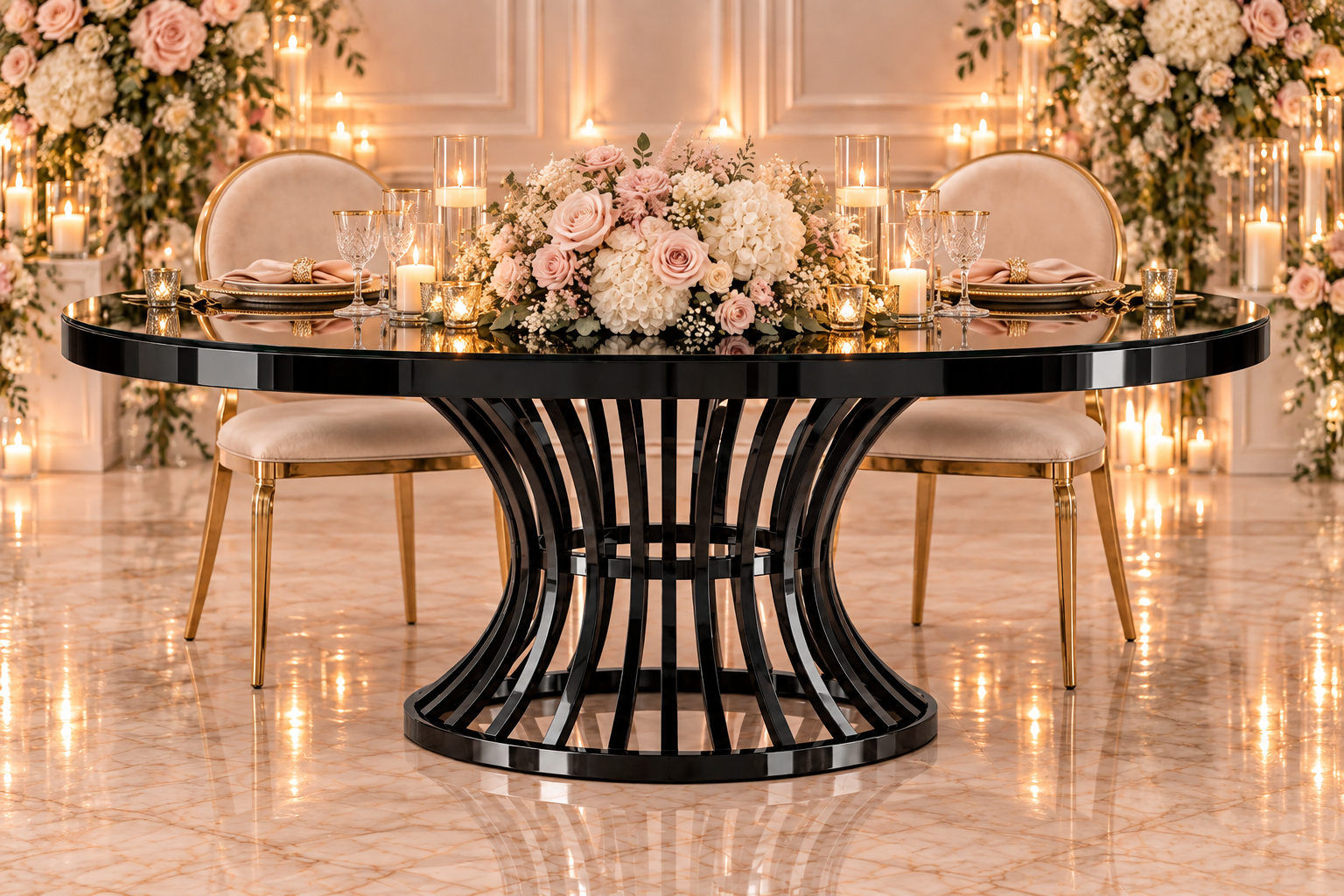 Black Infinity Sweetheart Table - Image 10