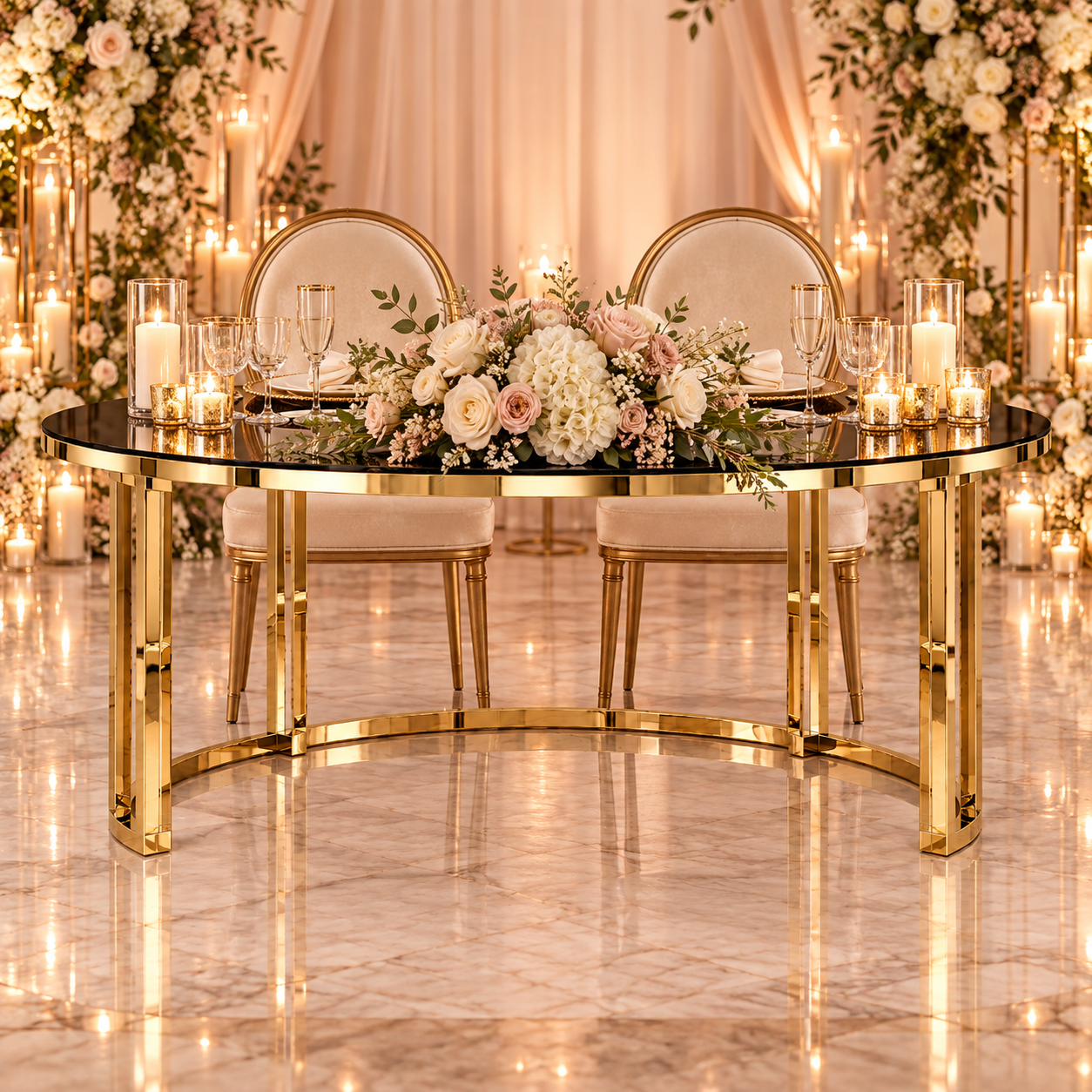 Black Infinity Sweetheart Table - Image 34