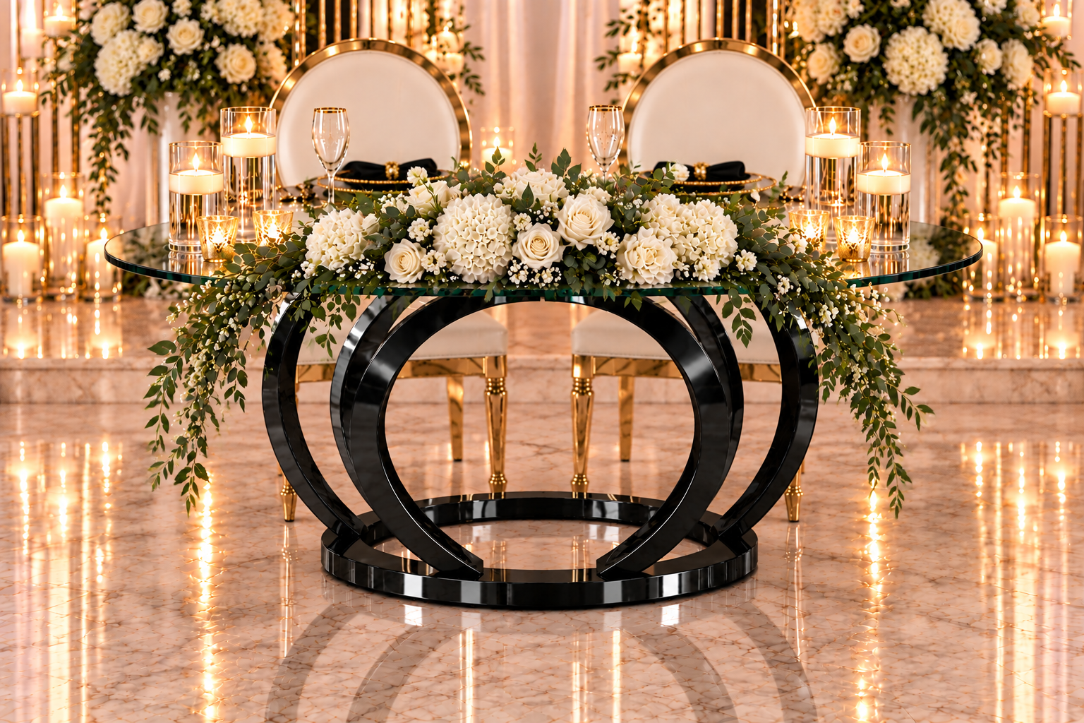 Silver Diamond Sweetheart Table - Image 7