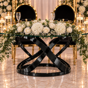 Black Infinity Sweetheart Table