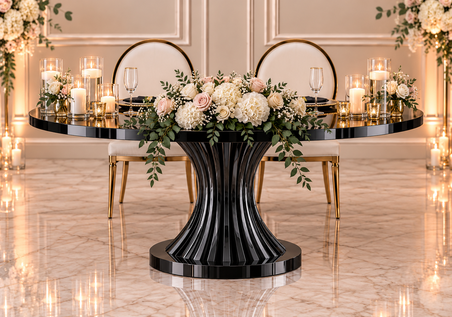 Black Infinity Sweetheart Table - Image 24