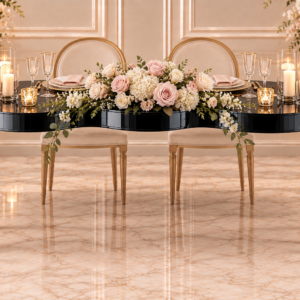 Black Serpentine Sweetheart Table