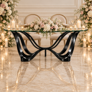 Black Wave Sweetheart Table