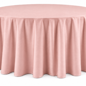 Blush Pink Floor-Length Round Tablecloth
