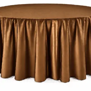 Bronze Floor-Length Round Tablecloth