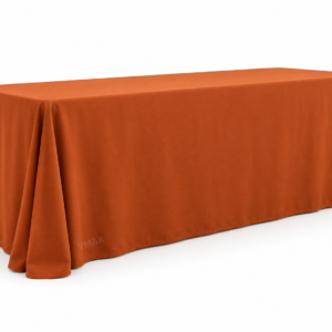 Burnt Orange Rectangular Floor-Length Tablecloth