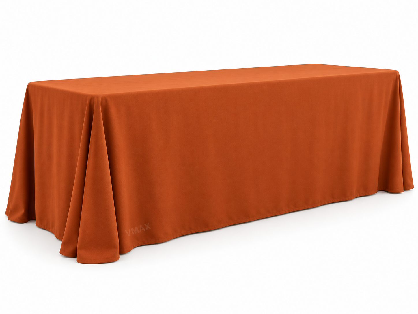Burnt Orange Rectangular Floor-Length Tablecloth