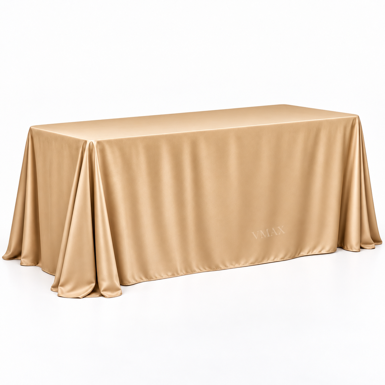 Champagne Gold Rectangular Floor-Length Tablecloth