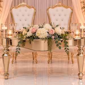 Champagne Gold Sweetheart Table