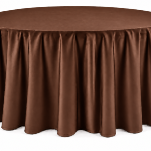 Chocolate Brown Floor-Length Round Tablecloth