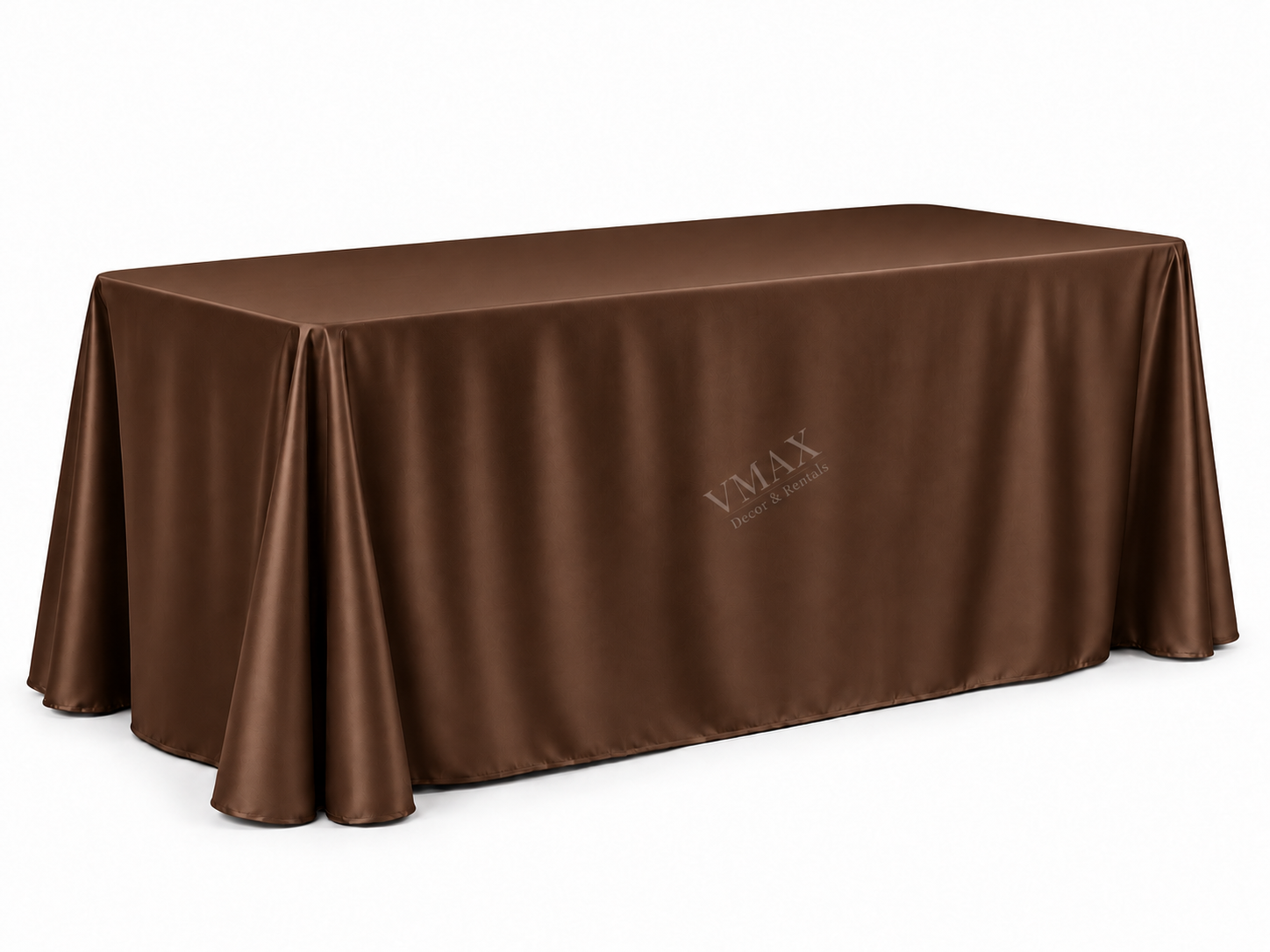 Chocolate Brown Rectangular Floor-Length Tablecloth