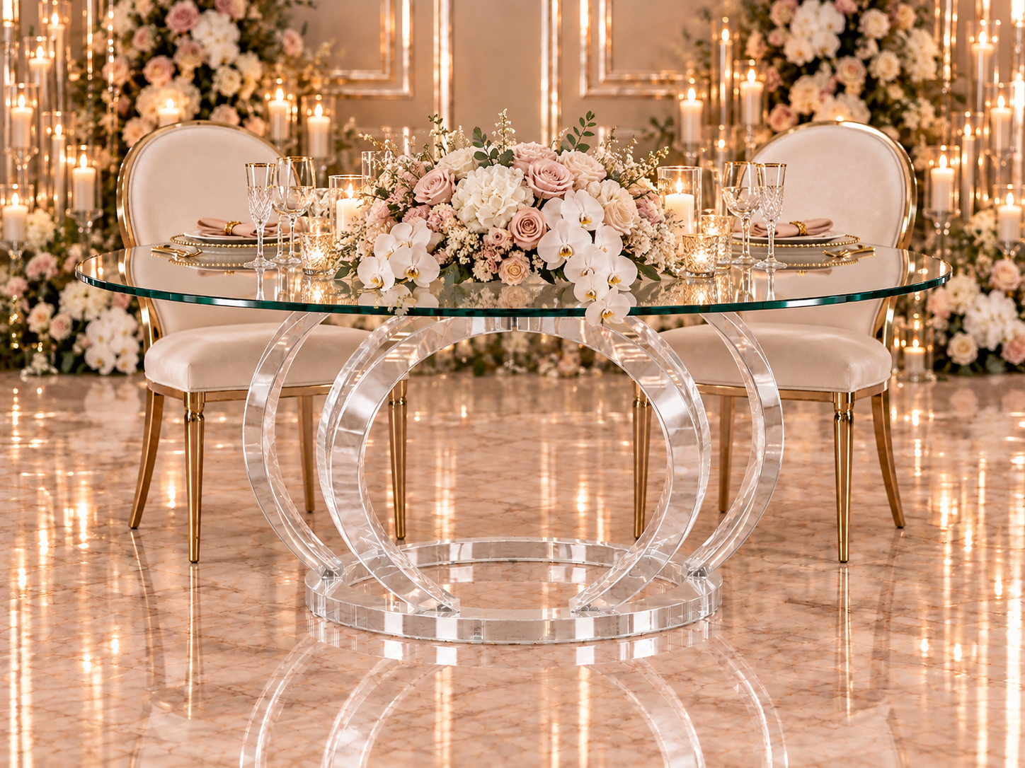 Silver Diamond Sweetheart Table - Image 5
