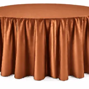 Copper Floor-Length Round Tablecloth