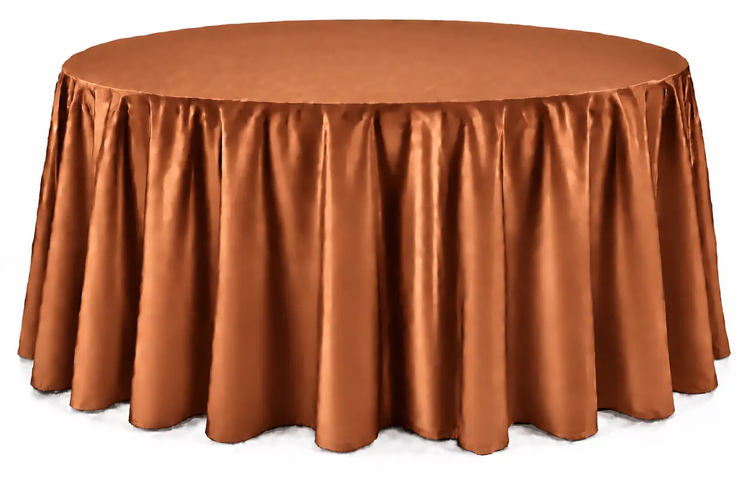 Copper Floor-Length Round Tablecloth