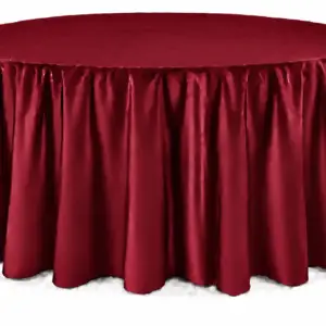 Cranberry Floor-Length Round Tablecloth