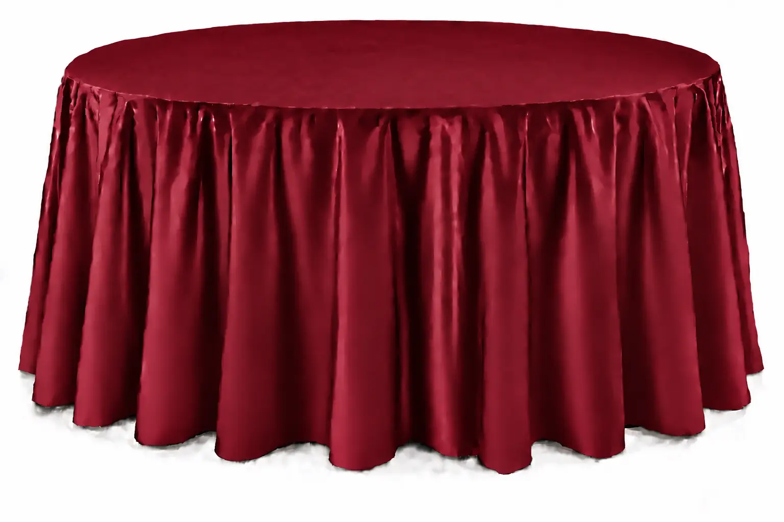 Cranberry Floor-Length Round Tablecloth