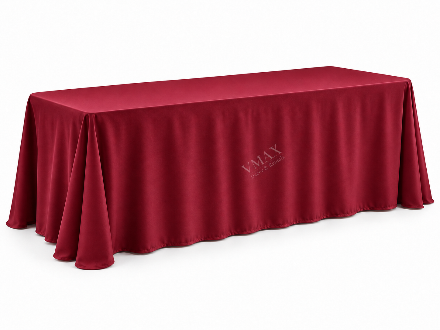 Hot Pink Rectangular Floor-Length Tablecloth - Image 8