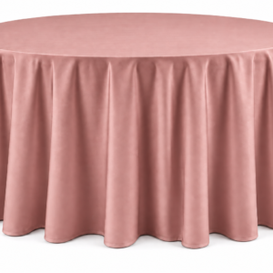 Dusty Rose Floor-Length Round Tablecloth