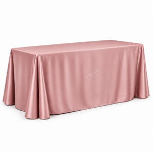 Dusty Rose Rectangular Floor-Length Tablecloth