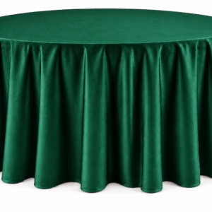 Emerald Green Floor-Length Round Tablecloth
