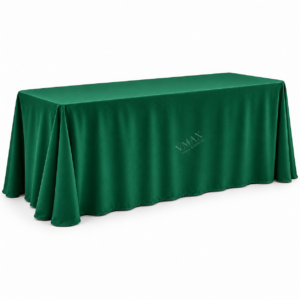 Emerald Green Rectangular Floor-Length Tablecloth