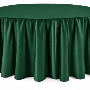 Forest Green Floor-Length Round Tablecloth