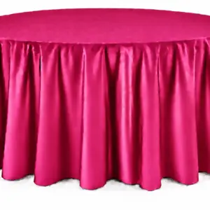 Fuchsia Floor-Length Round Tablecloth