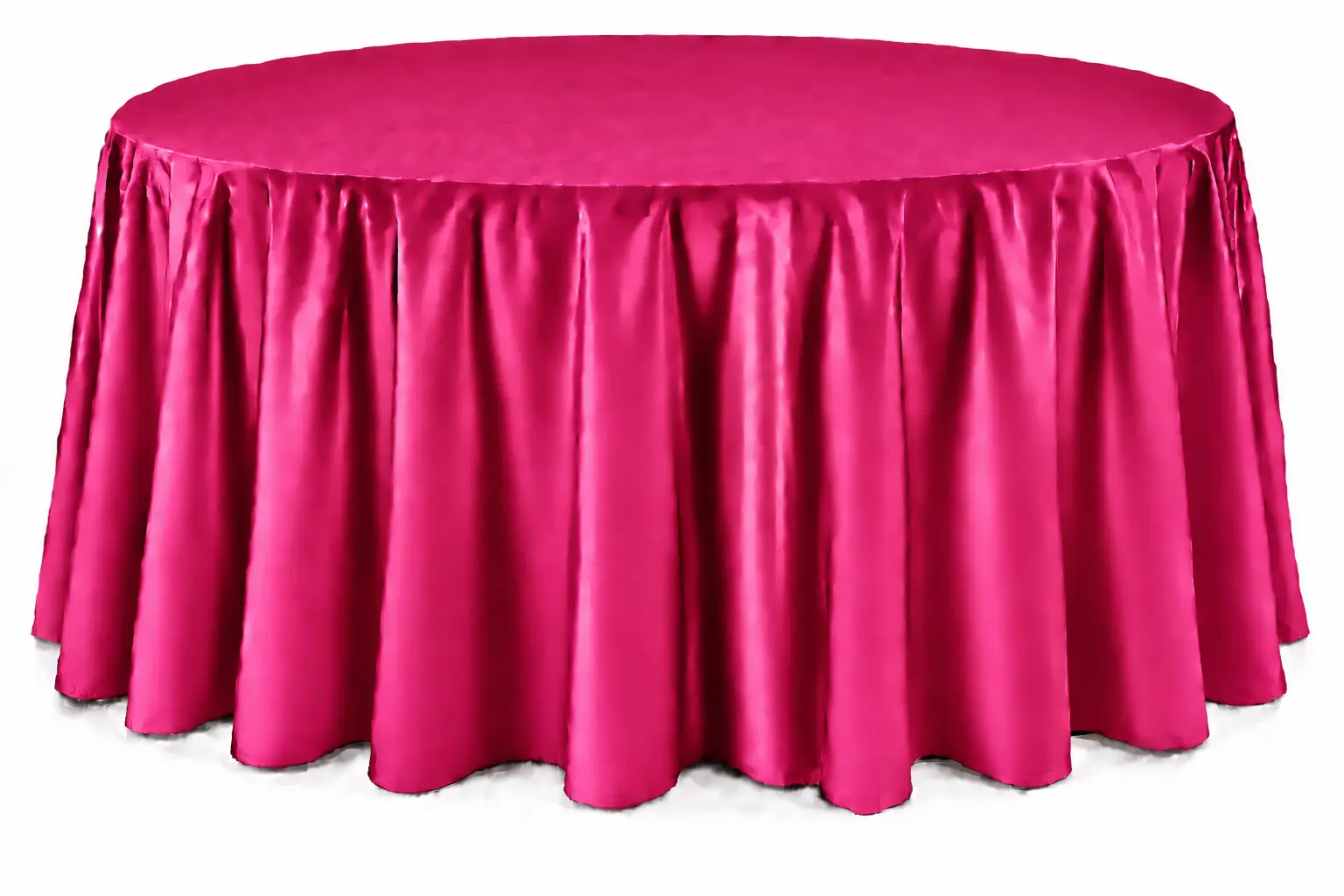 Fuchsia Floor-Length Round Tablecloth