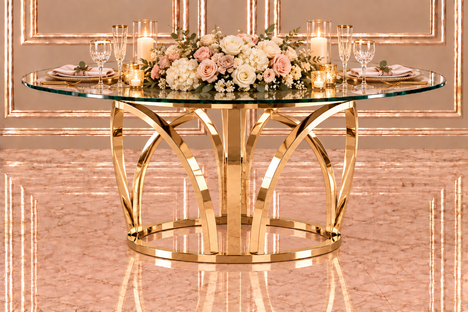 Gold Arch Sweetheart Table